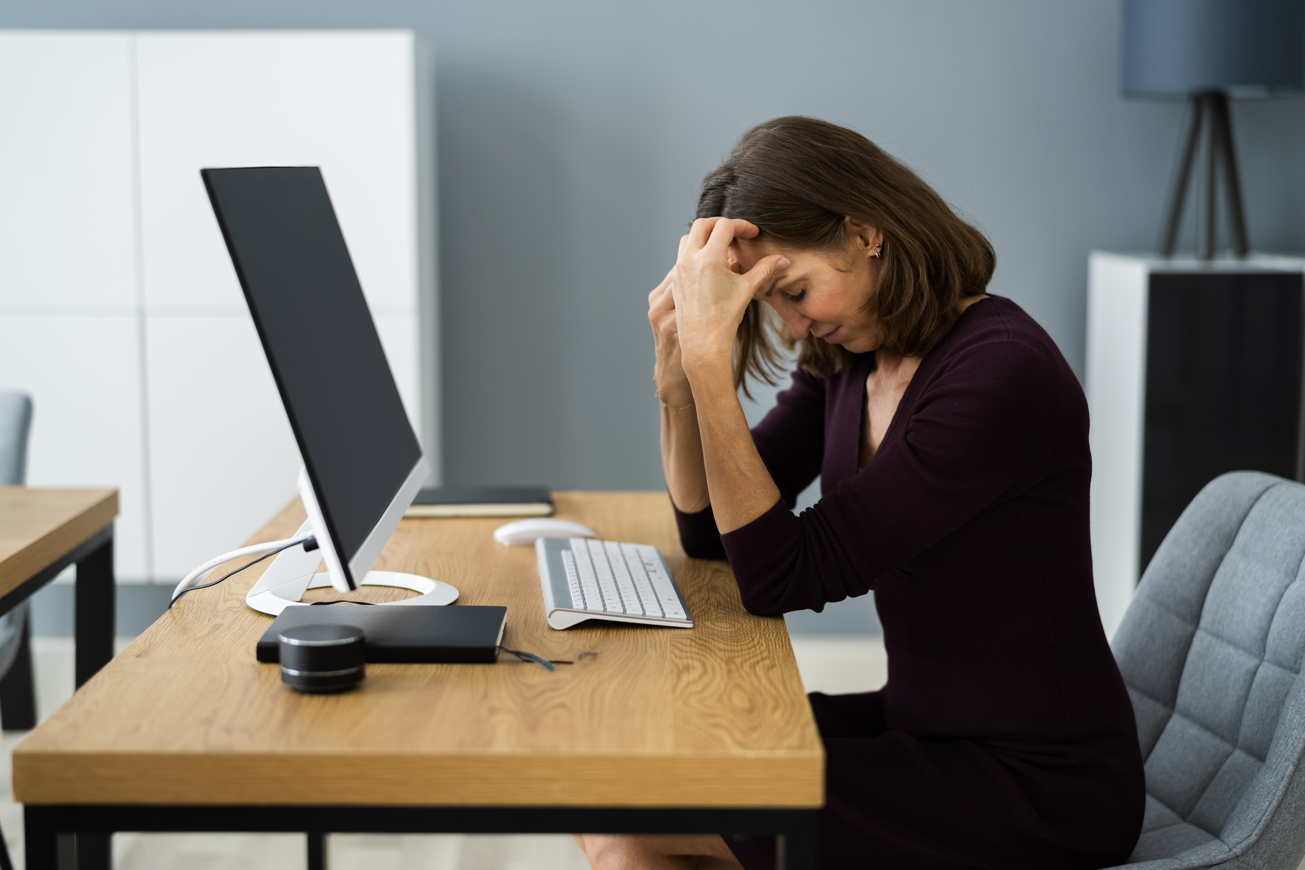 Stressed Upset Business Employee Woman